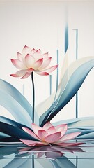 A water lily pond painting