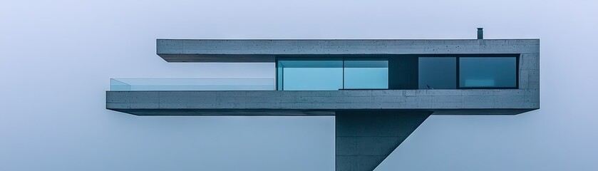 Modern concrete structure with minimalist design.