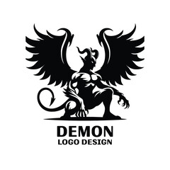 Demon Vector Logo Design 