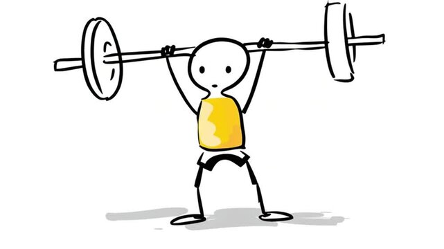 Stickman Barbell Overhead Stability Training