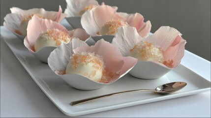 Elegant Rose Petal Ice Cream Artistry for a Romantic Season