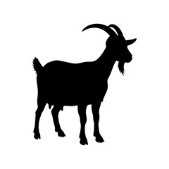 Goat silhouette vector illustration Free Vector