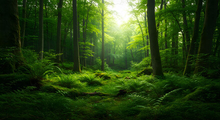 Obraz premium Green Natural Desktop Backgrounds: Lush & Serene Wallpapers