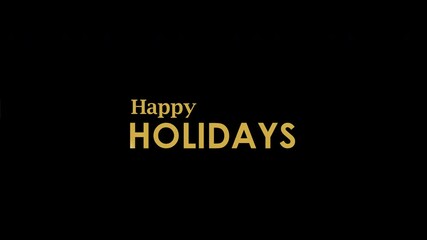 Stylized Happy Holidays inscription. Animated splash screen or banner for a website, app or social network. Creative holiday idea