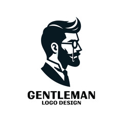 Gentleman Vector Logo Design 