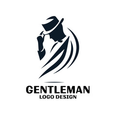 Gentleman Vector Logo Design 