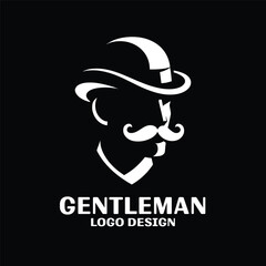 Fototapeta premium Gentleman Vector Logo Design 