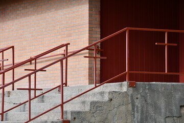 Cross design incorporated into step railing to local church.