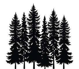 Fototapeta premium Festive Christmas Tree Vector Illustration with Ornaments and Stars.