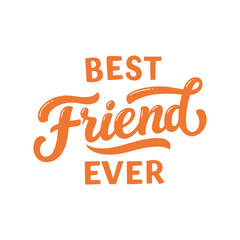 Friendship Day Typography Vector Illustration
