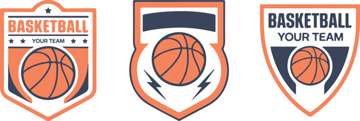 Basketball Team Sport Emblem and Logo Design