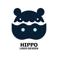 Hippo Vector Logo Design 