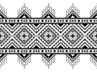 Black and White Geometric Ethnic pattern