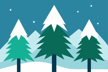Obraz premium winter landscape with trees
