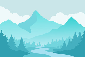 Fototapeta premium winter mountain landscape