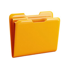 Yellow folder with a white label