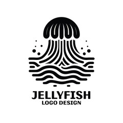 Jellyfish Vector Logo Design 