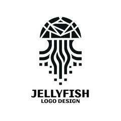 Jellyfish Vector Logo Design 