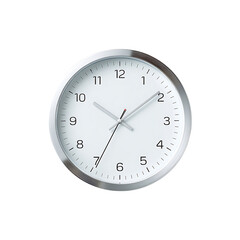Close-up of a modern, elegant, and minimalist wall clock.