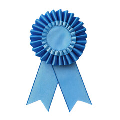 Blue ribbon with a white border