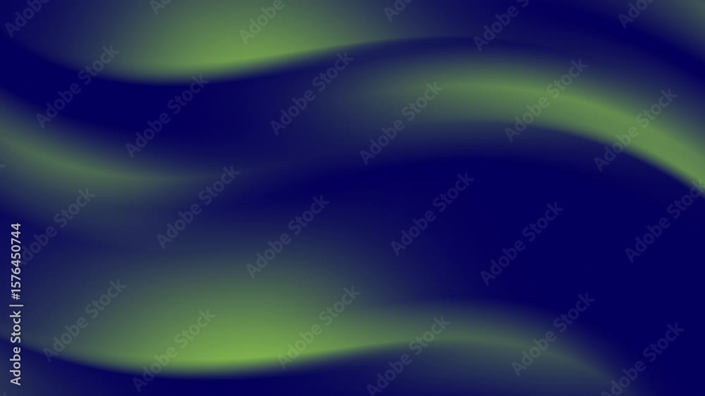Wall mural dark abstract animation with flowing blue waves, creating a smooth, elegant motion effect