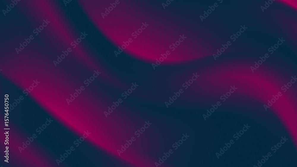 Wall mural dark abstract animation with flowing pink waves, creating a smooth, elegant motion effect