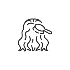 Hair brushing icon. Simple hair brushing icon for social media app and web design. Vector illustration