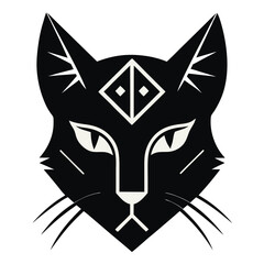 Mystic Third Eye Cat | Spiritual Psychic Animal Totem Vector