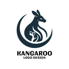 Obraz premium Kangaroo Vector Logo Design 