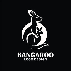 Fototapeta premium Kangaroo Vector Logo Design 