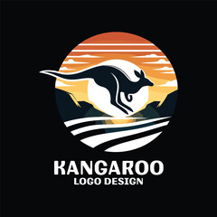 Kangaroo Vector Logo Design 