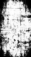 Distressed Black and White Grunge Texture with Vertical and Horizontal Lines.