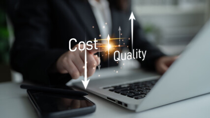 Increase quality and reduce cost represent quality, cost, and performance optimization for business...