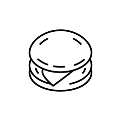 Simple Burger icon. Simple Simple Burger icon for social media, app and web design. Vector illustration