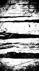 Distressed Black and White Texture with Horizontal Lines and Splatter Effects.