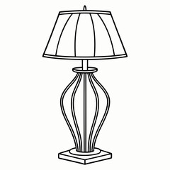 Vector illustration of an elegant table lamp for home decor and interior lighting design
