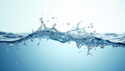 Dynamic Water Splash, Nature Scene, Aquatic Environment, High-Quality Photo, Clear Perspective, Refreshing Concept