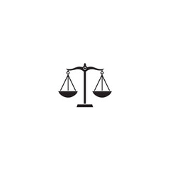 Black And White Of Classic Scales Of Justice And Fairness