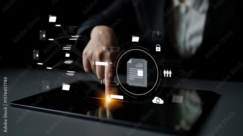 Poster digital document management system streamlines file access, document sharing, document tracking, and
