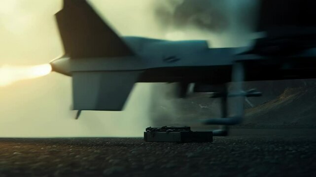 Military drone launches successfully in challenging mountainous terrain