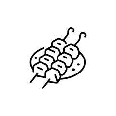 Kebab plate icon. Simple kebab plate icon for social media, app and web design. Vector illustration