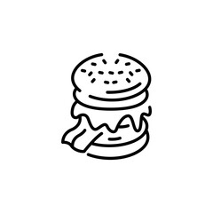Bacon Cheeseburger icon. Simple Bacon Cheeseburger icon for social media, app and web design. Vector illustration