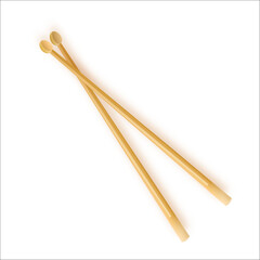 Drumsticks or drum sticks vector. Rock or jazz equipment. Isolated on white background. icon for music apps and websites