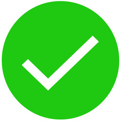 Green Check Mark Icon – Tick Symbol for Approval, Success, and Confirmation