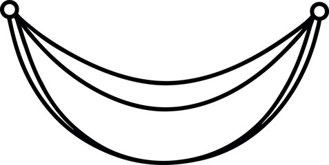 Minimalist Hammock Silhouette with Curved Lines – Outdoor Relaxation Concept