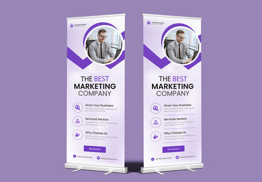 Smart Business Solutions Rollup Banner Template for Corporate Agency