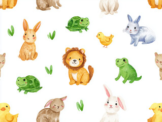 set of cartoon animals