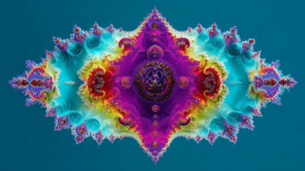 Beautiful, vibrant fractal art with a kaleidoscope of swirling colors and intricate patterns.