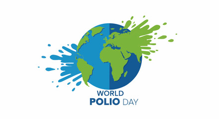 World Polio Day celebration with a colorful earth.