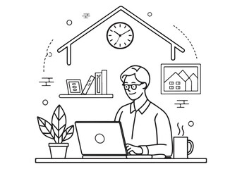 Freelance Work from Home Scene